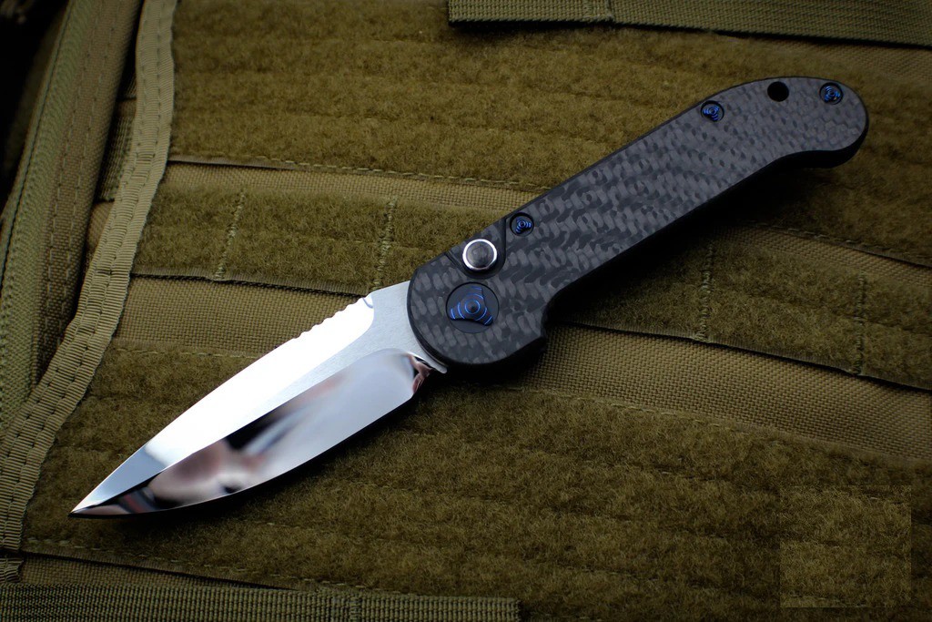 Автоматический складной нож Microtech Marfione Custom LUDT High Polish, CF Handle Автоматический складной нож Microtech Marfione Custom LUDT High Polish, CF Handle