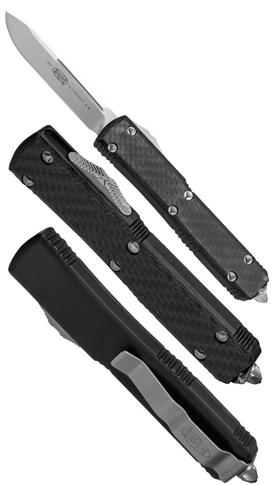 Автоматический складной нож Microtech Ultratech Satin 121-4CF Автоматический складной нож Microtech Ultratech Satin 121-4CF