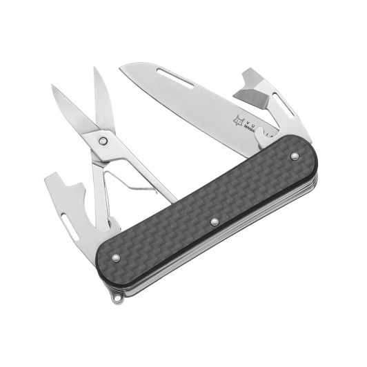Многофункциональный складной нож Fox Knives Vulpis Large FX-VP130-F4 CF, 5.5 см Многофункциональный складной нож Fox Knives Vulpis Large FX-VP130-F4 CF, 5.5 см