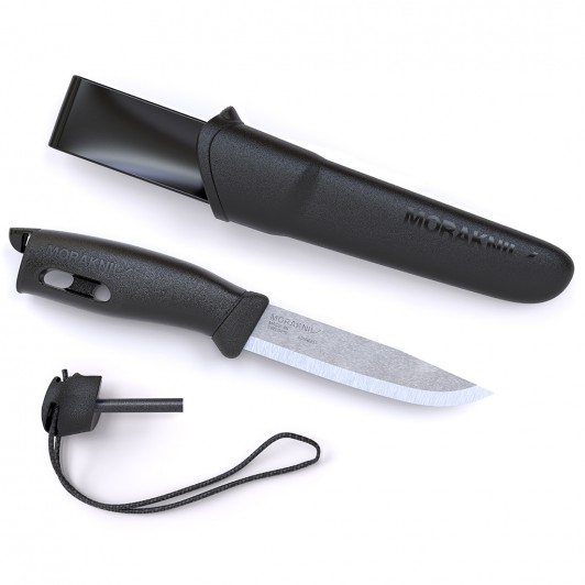 Туристический нож с огнивом Morakniv Companion Spark Black, нержавеющая сталь, 13567 Туристический нож с огнивом Morakniv Companion Spark Black, нержавеющая сталь, 13567