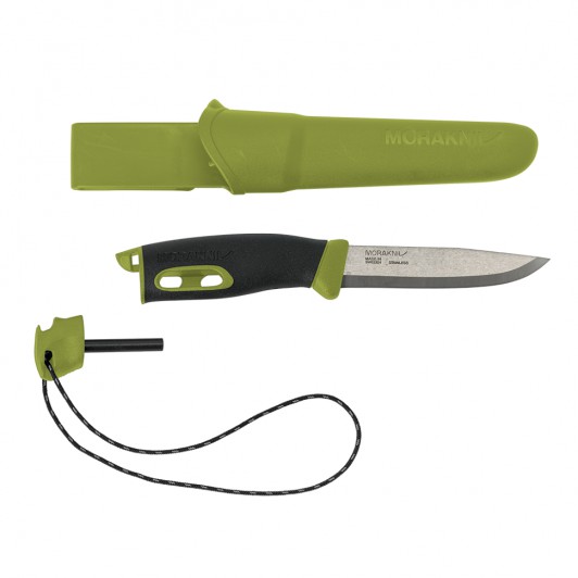 Туристический нож с огнивом Morakniv Companion Spark Green, нержавеющая сталь, 13570 Туристический нож с огнивом Morakniv Companion Spark Green, нержавеющая сталь, 13570