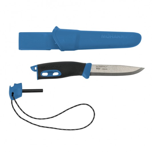 Туристический нож с огнивом Morakniv Companion Spark Blue, нержавеющая сталь, 13572 Туристический нож с огнивом Morakniv Companion Spark Blue, нержавеющая сталь, 13572