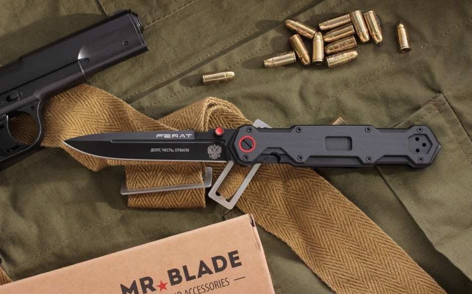 Складной нож Mr.Blade Ferat Долг Честь Отвага Складной нож Mr.Blade Ferat Долг Честь Отвага
