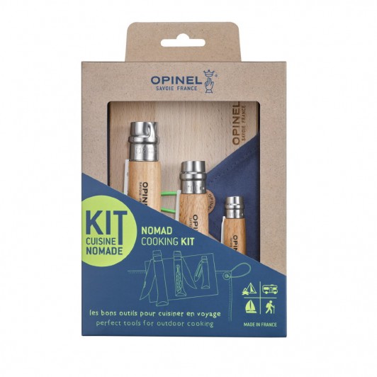 Набор 3 ножа Opinel Outdoor cooking set с дощечкой, нержавеющая сталь Набор 3 ножа Opinel Outdoor cooking set с дощечкой, нержавеющая сталь