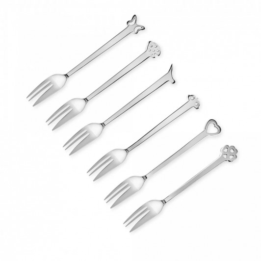 Набор десертных вилок The Luxury Art Mepra Evento 100344615, 6 штук Набор десертных вилок The Luxury Art Mepra Evento 100344615, 6 штук