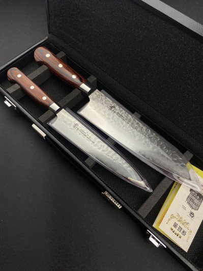 Набор из 2 кухонных ножей Сантоку и Петти Sakai Takayuki 18008, сталь VG-10 Набор из 2 кухонных ножей Сантоку и Петти Sakai Takayuki 18008, сталь VG-10