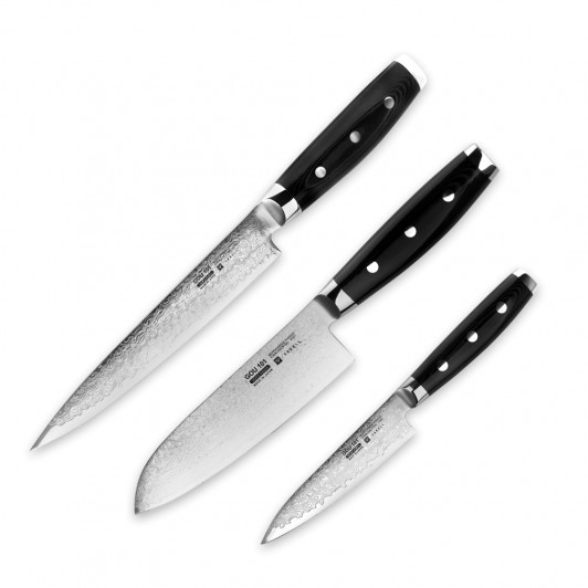 Набор из 3 кухонных ножей «поварская тройка» Yaxell GOU, YA/GOU-2 Набор из 3 кухонных ножей «поварская тройка» Yaxell GOU, YA/GOU-2