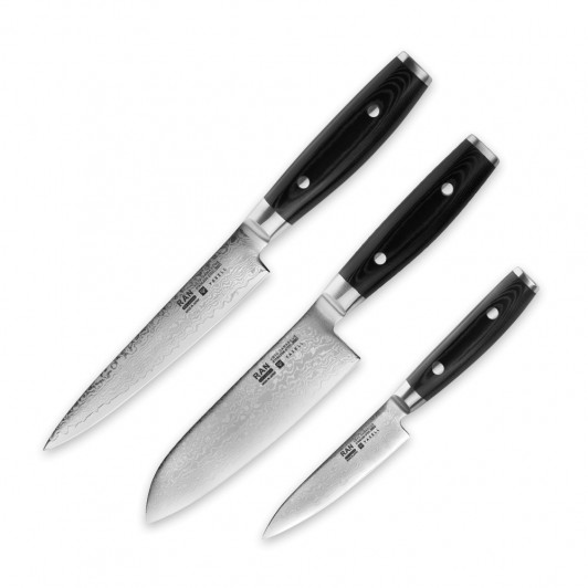 Набор из 3 кухонных ножей «поварская тройка» Yaxell RAN, YA/RAN-2 Набор из 3 кухонных ножей «поварская тройка» Yaxell RAN, YA/RAN-2