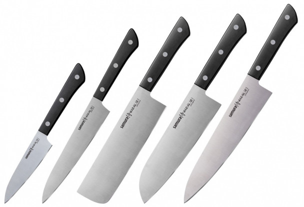 Набор из 5-и кухонных ножей Samura Harakiri SHR-0250B Набор из 5-и кухонных ножей Samura Harakiri SHR-0250B