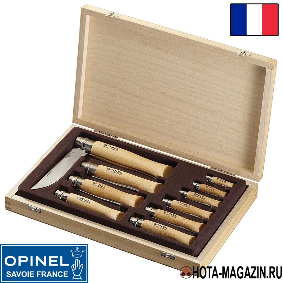 Набор коллекции ножей Opinel Inox 2-12VRI Набор коллекции ножей Opinel Inox 2-12VRI