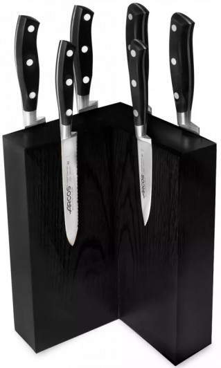 Набор кухонных ножей Arcos Riviera AR/RIV-150323, 6 шт. на подставке из дуба Набор кухонных ножей Arcos Riviera AR/RIV-150323, 6 шт. на подставке из дуба