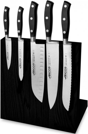 Набор кухонных ножей Arcos Riviera AR/RIV-152223, 5 шт. на подставке из дуба Набор кухонных ножей Arcos Riviera AR/RIV-152223, 5 шт. на подставке из дуба