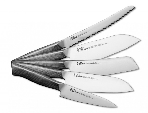 Набор кухонных ножей Kasumi Diacross "Японский универсал", SET-DIA5J Набор кухонных ножей Kasumi Diacross "Японский универсал", SET-DIA5J