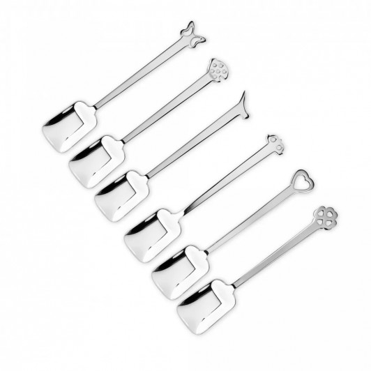 Набор ложек для мороженого The Luxury Art Mepra Evento 100344624, 6 штук Набор ложек для мороженого The Luxury Art Mepra Evento 100344624, 6 штук