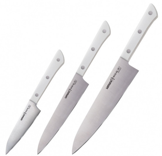 Набор ножей 3 в 1 Samura Harakiri SHR-0220W Набор ножей 3 в 1 Samura Harakiri SHR-0220W