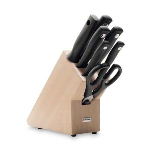 Набор ножей 6 предметов в подставке Wuesthof Silverpoint 9864 Набор ножей 6 предметов в подставке Wuesthof Silverpoint 9864