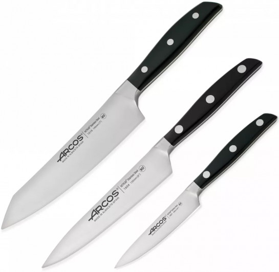 Набор ножей Arcos Manhattan 858100, 3 шт. (10 см, 15 см, 19 см) Набор ножей Arcos Manhattan 858100, 3 шт. (10 см, 15 см, 19 см)