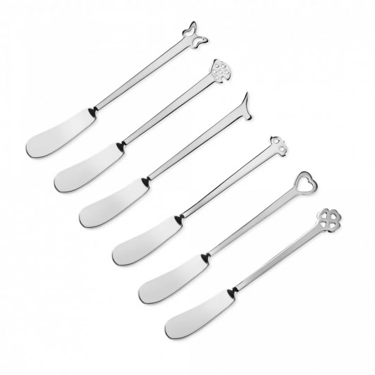 Набор ножей для масла The Luxury Art Mepra Evento 100344648, 6 штук Набор ножей для масла The Luxury Art Mepra Evento 100344648, 6 штук