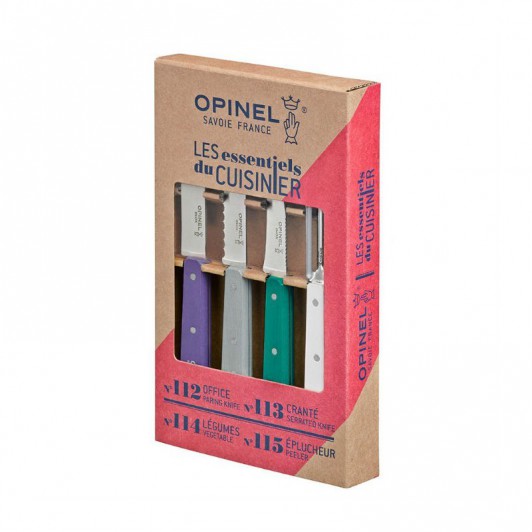 Набор ножей Opinel Les Essentiels Art deco, цветные, нержавеющая сталь, (4 шт./уп.) Набор ножей Opinel Les Essentiels Art deco, цветные, нержавеющая сталь, (4 шт./уп.)
