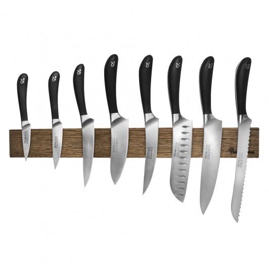 Набор кухонных ножей на магнитном держателе из дуба, 8 предмета, Robert Welch RW/KS010SOB, сталь X50CrMoV15. Набор кухонных ножей на магнитном держателе из дуба, 8 предмета, Robert Welch RW/KS010SOB, сталь X50CrMoV15.