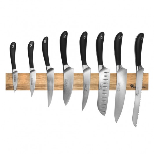 Набор кухонных ножей на магнитном держателе из дуба, 8 предметов, Robert Welch RW/KS010SON, сталь X50CrMoV15. Набор кухонных ножей на магнитном держателе из дуба, 8 предметов, Robert Welch RW/KS010SON, сталь X50CrMoV15.