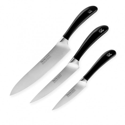 Набор кухонных ножей «поварская тройка», 3 предмета, Robert Welch RW/SIGNATURE-1, сталь X50CrMoV15. Набор кухонных ножей «поварская тройка», 3 предмета, Robert Welch RW/SIGNATURE-1, сталь X50CrMoV15.