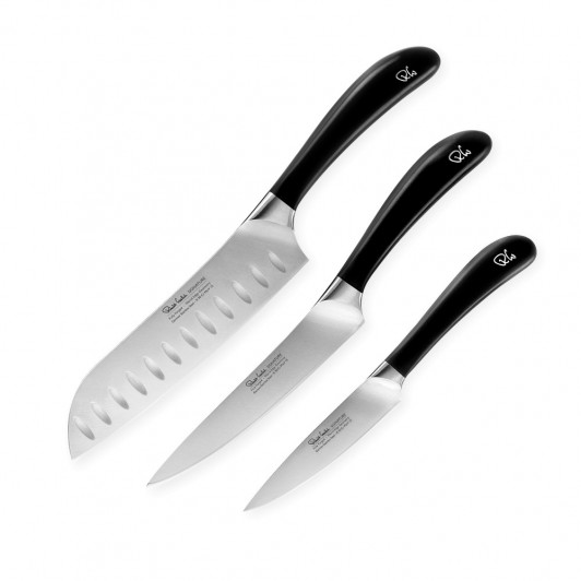 Набор кухонных ножей «поварская тройка», 3 предмета, Robert Welch RW/SIGNATURE-2, сталь X50CrMoV15. Набор кухонных ножей «поварская тройка», 3 предмета, Robert Welch RW/SIGNATURE-2, сталь X50CrMoV15.