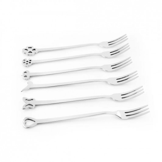 Набор вилок для закусок The Luxury Art Mepra Evento 100344631, 6 штук Набор вилок для закусок The Luxury Art Mepra Evento 100344631, 6 штук