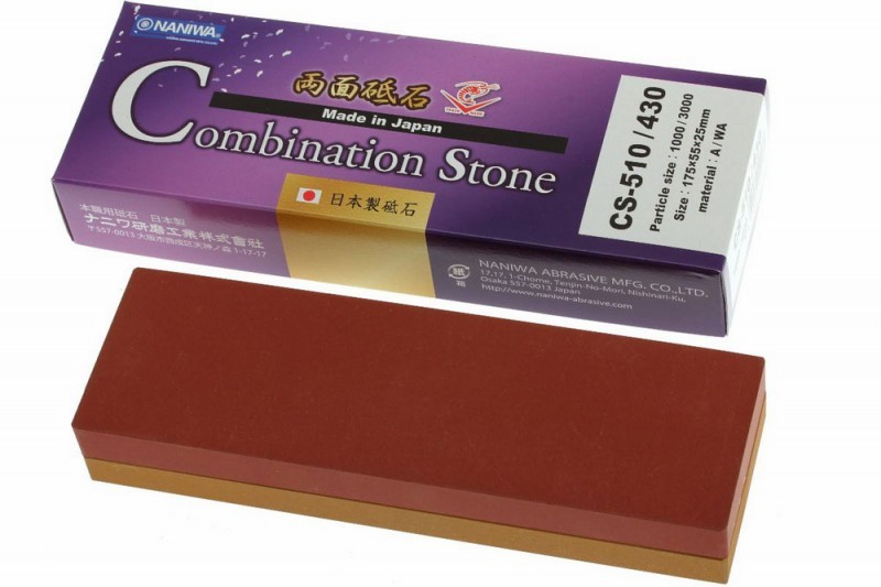 Японский водный камень Naniwa Combination Stone CS-510/430, 1000/3000 grit Японский водный камень Naniwa Combination Stone CS-510/430, 1000/3000 grit