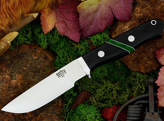 Нож Bark River Gameskeeper Black Linen Micarta Jade Malac Нож Bark River Gameskeeper Black Linen Micarta Jade Malac