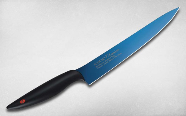 Нож Слайсер для тонкой нарезки Kasumi Titanium 20020/B, 20 см Нож Слайсер для тонкой нарезки Kasumi Titanium 20020/B, 20 см