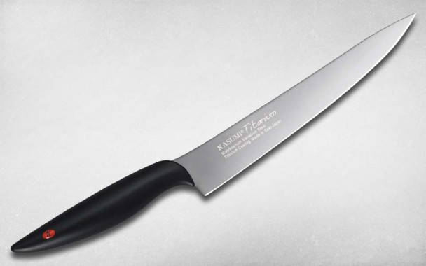 Нож Слайсер для тонкой нарезки Kasumi Titanium 20020/GR, 20 см Нож Слайсер для тонкой нарезки Kasumi Titanium 20020/GR, 20 см
