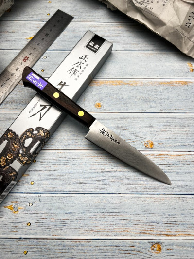 Нож кухонный Петти Masahiro Nippon Steel Rose 13402, лезвие 118 мм., сталь Special Steel Нож кухонный Петти Masahiro Nippon Steel Rose 13402, лезвие 118 мм., сталь Special Steel