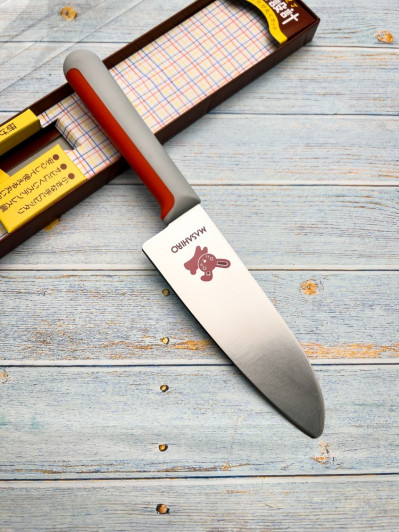 Нож кухонный Сантоку Masahiro Children's kitchen knife 24347, лезвие 130 мм., сталь Stainless Steel Нож кухонный Сантоку Masahiro Children's kitchen knife 24347, лезвие 130 мм., сталь Stainless Steel