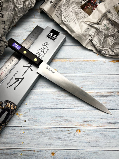 Нож кухонный Суджихики Masahiro Nippon Steel Rose 13417, лезвие 240 мм., сталь Special Steel Нож кухонный Суджихики Masahiro Nippon Steel Rose 13417, лезвие 240 мм., сталь Special Steel