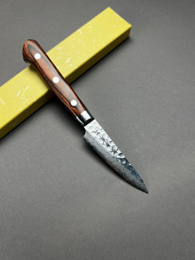 Овощной нож Sakai Takayuki Damascus Hammered 07229 Petty, 80 мм. Овощной нож Sakai Takayuki Damascus Hammered 07229 Petty, 80 мм.