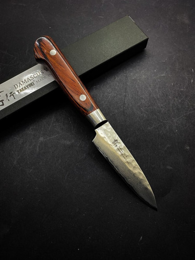 Нож для овощей и фруктов Sakai Takayuki Damascus Hammered 07390, 80 мм. Нож для овощей и фруктов Sakai Takayuki Damascus Hammered 07390, 80 мм.