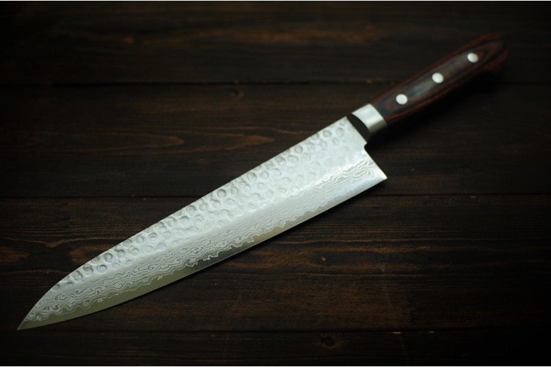 Поварской нож Sakai Takayuki Damascus Hammered 07396 Gyuto, 240 мм. Поварской нож Sakai Takayuki Damascus Hammered 07396 Gyuto, 240 мм.