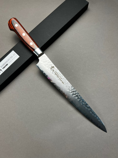 Нож филейный Sakai Takayuki Damascus Hammered 07397 Sujihiki, 240 мм. Нож филейный Sakai Takayuki Damascus Hammered 07397 Sujihiki, 240 мм.