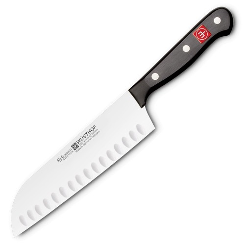 Нож Сантоку с углублениями на кромке Wuesthof Gourmet 4188, 17 см. Нож Сантоку с углублениями на кромке Wuesthof Gourmet 4188, 17 см.