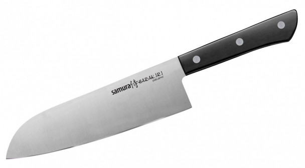 Нож Сантоку Samura Harakiri SHR-0095B, 175 мм чёрный пластик Нож Сантоку Samura Harakiri SHR-0095B, 175 мм чёрный пластик