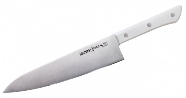 Нож Шеф Samura Harakiri SHR-0085W, 208 мм белый пластик Нож Шеф Samura Harakiri SHR-0085W, 208 мм белый пластик