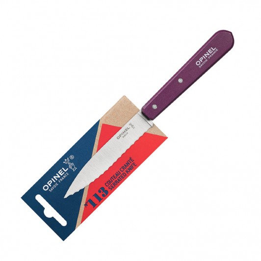 Нож столовый Opinel №113, нержавеющая сталь, сливовый, 100 мм. Нож столовый Opinel №113, нержавеющая сталь, сливовый, 100 мм.