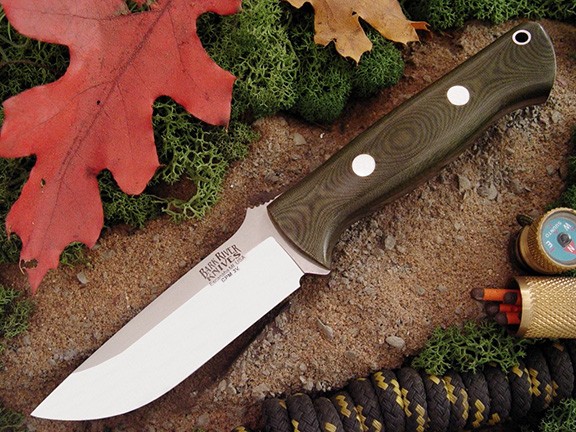 Охотничий нож Bark River Bravo 1 3VR Green Linen Micarta Охотничий нож Bark River Bravo 1 3VR Green Linen Micarta