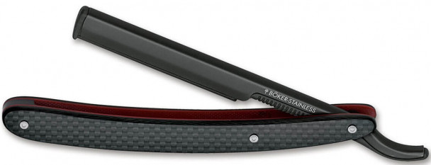 Опасная бритва со сменными лезвиями (шаветт) Boker 140909 Barberette Black & Red, 24 см Опасная бритва со сменными лезвиями (шаветт) Boker 140909 Barberette Black & Red, 24 см