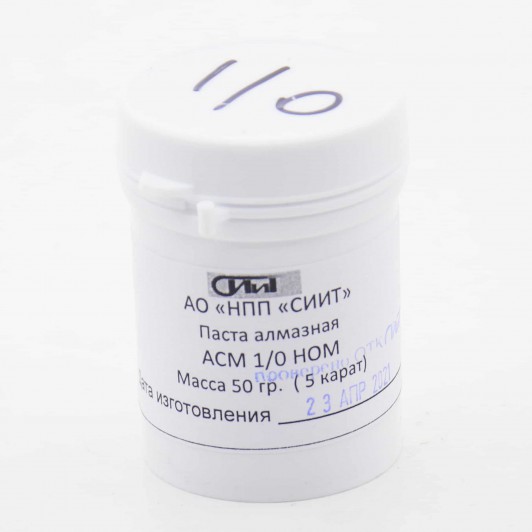 Паста алмазная АСМ 1/0 НОМ, 10000 grit, СИИТ, банка 50 гр Паста алмазная АСМ 1/0 НОМ, 10000 grit, СИИТ, банка 50 гр