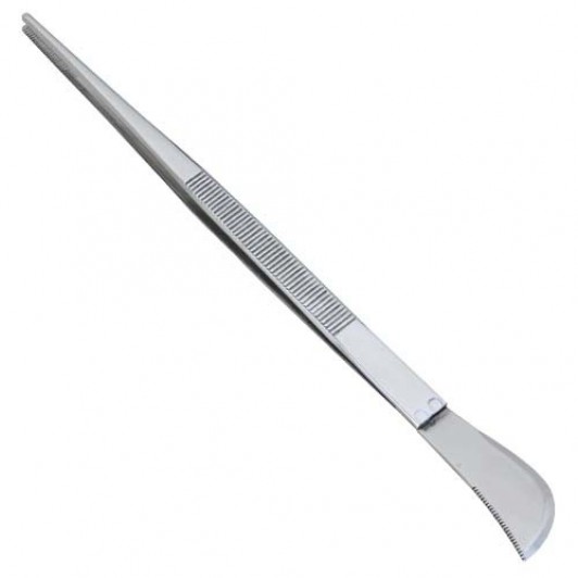 Пинцет с пилой-лопаткой для бонсай, комбинированный Senkichi HK-11, 220 мм Пинцет с пилой-лопаткой для бонсай, комбинированный Senkichi HK-11, 220 мм