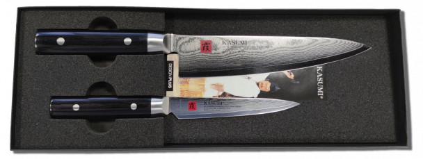 Подарочный набор из двух ножей Kasumi Damascus 88020-12, 12см. + 20см. Подарочный набор из двух ножей Kasumi Damascus 88020-12, 12см. + 20см.