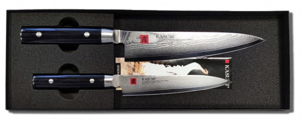 Подарочный набор из двух ножей Kasumi Damascus 892015, 15см. + 20см. Подарочный набор из двух ножей Kasumi Damascus 892015, 15см. + 20см.
