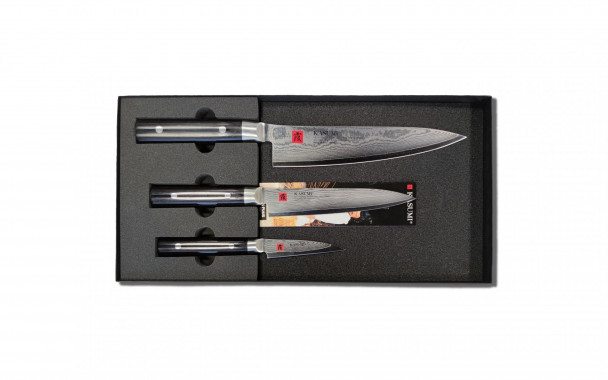 Подарочный набор из трех ножей Kasumi Damascus 8920158, 8см. + 12см. + 20см. Подарочный набор из трех ножей Kasumi Damascus 8920158, 8см. + 12см. + 20см.